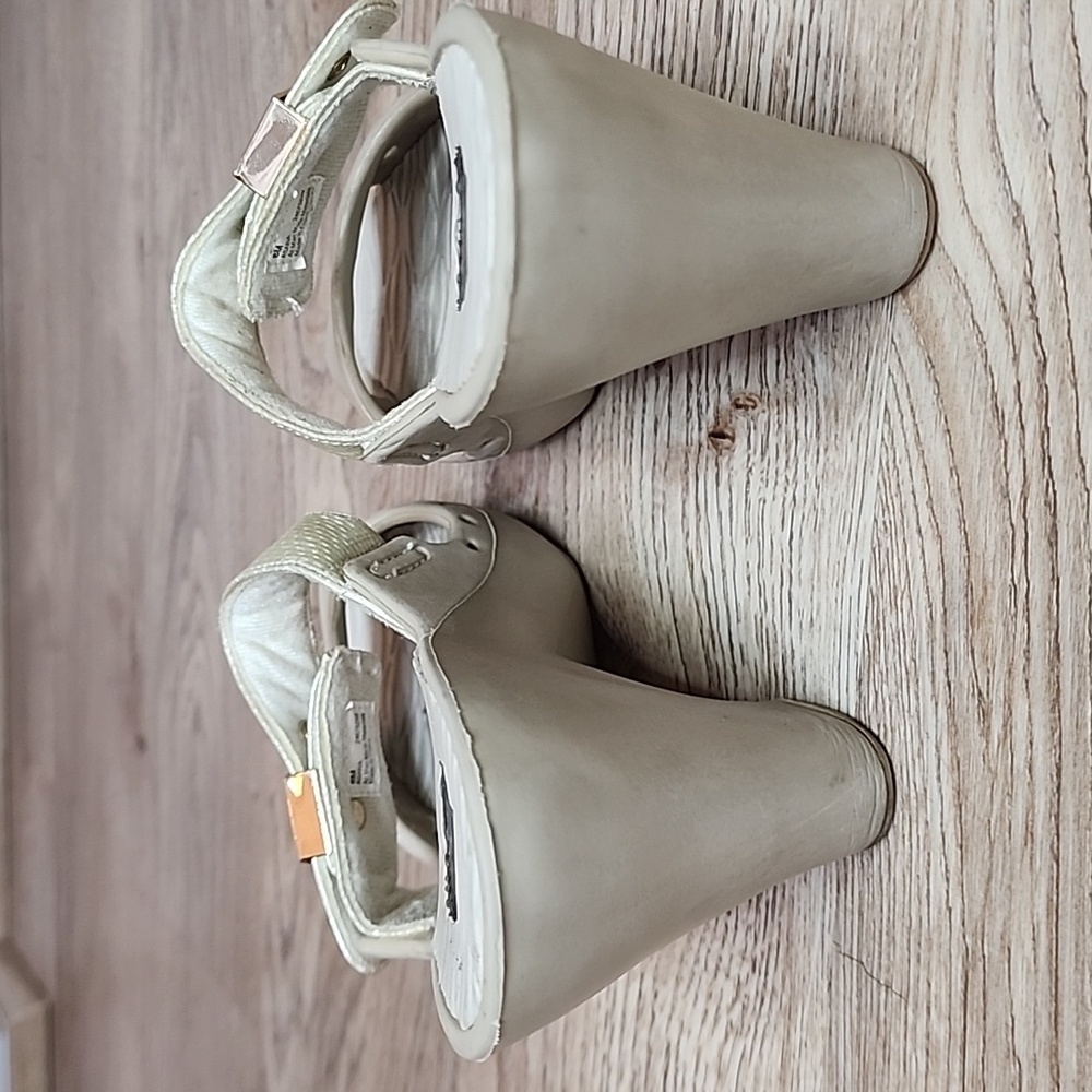 Dr Scholls Original Asana Buckle Open Toe Slide On Grey Heels Feel Good Shoes - Picture 3 of 13